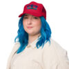 Red White and Blue Yoked AF Foam trucker hat - Image 2